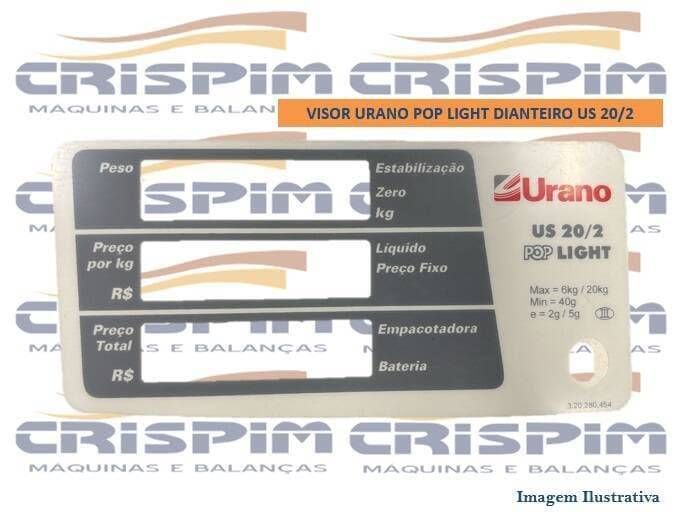 VISOR URANO POP LIGHT DIANTEIRO US 20/2 - Foto 1