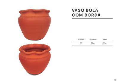 Vaso Bola com Borda - Foto 1