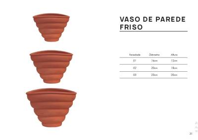 Vaso de Parede Friso - Foto 1