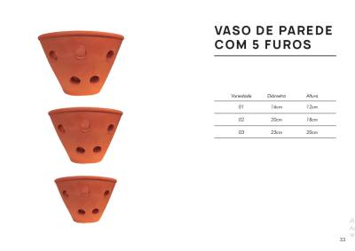 Vaso de Parede com 5 Furos - Foto 1
