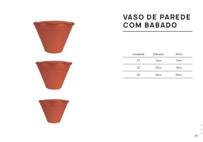 Vaso de Parede com Babado - Foto 1