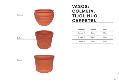 Vasos: Colmeia, Tijolinho, Carretel - Foto 1