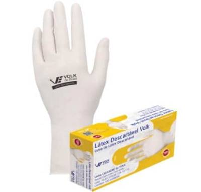 Luva Látex Descartável M - Foto 1