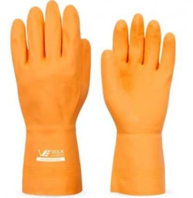 Luva Látex Laranja Reforçada M - Foto 1