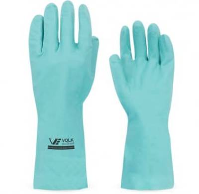 Luva Nitrílica Com Forro Verde G - Foto 1