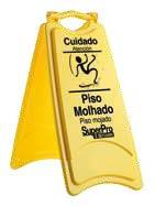 Placa de Sinalização Piso Molhado - Foto 1