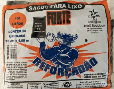 Saco para lixo almofada 100 L Reforçadão - Foto 1