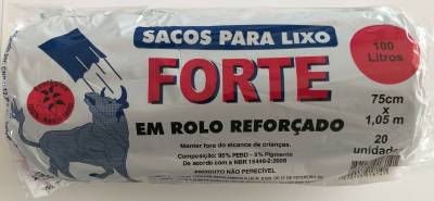 Saco para lixo em rolo reforçado 100 L - Foto 1