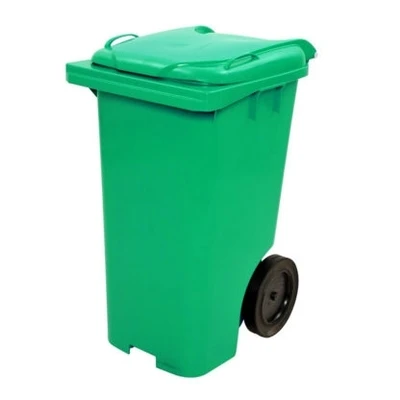 CONTÊINER PLÁSTICO COM RODAS 240LT VERDE JSN - Foto 1