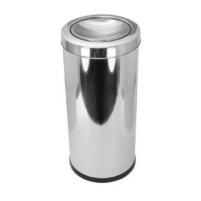 LIXEIRA INOX TAMPA MEIA ESFERA 22LT JSN - Foto 1