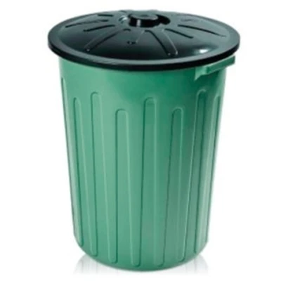 LIXEIRA PLÁSTICA 30LT TAMPA PRETA - VERDE - Foto 1