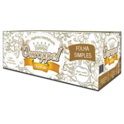 PAPEL HIGIÊNICO INTERFOLHADO OUROPPEL 1000FL - Foto 1