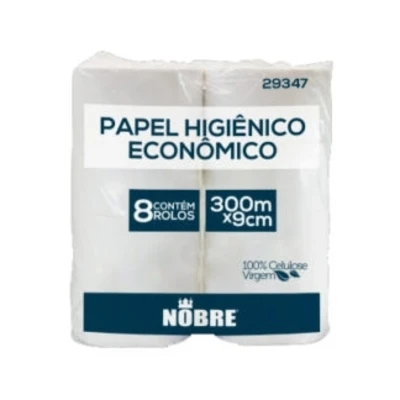PAPEL HIGIÊNICO ROLÃO NOBRE 8X300MT - Foto 1