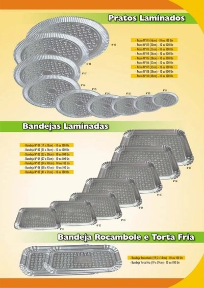 PRATOS E BANDEJAS LAMINADAS - Foto 1