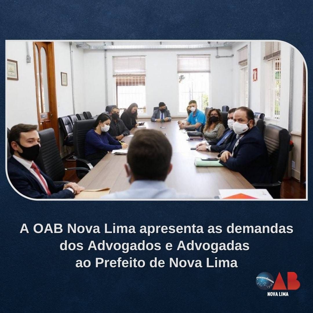 A OAB se encontra com o Prefeito de Nova Lima