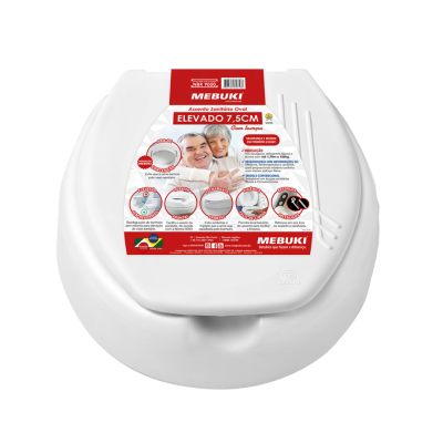Assento Elevado para Vaso Sanitário - 7,5cm - Foto 1
