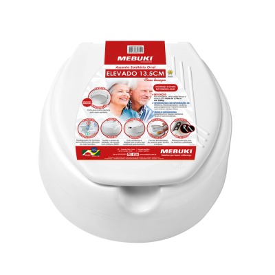 Assento Elevado para Vaso Sanitário - 13,5cm - Foto 1