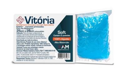 Campo Operatório 25x28cm - Estéril - Pcte c/ 5 uni - Foto 1