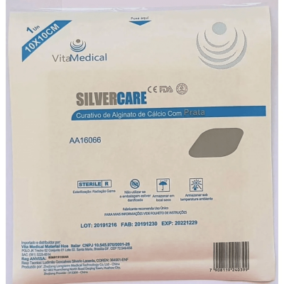 Curativo de Alginato de Cálcio com Prata 10x10cm - Foto 1