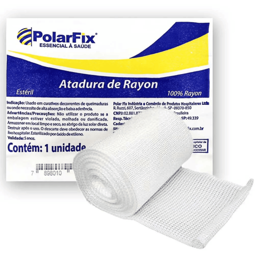 Atadura de Rayon 7,5cm x 5m - Foto 1