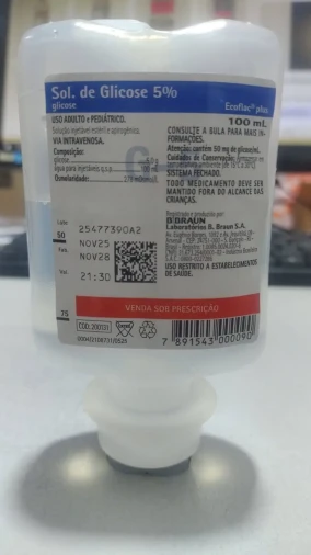 GLICOSE 5% - FRASCO 100ML - Foto 1