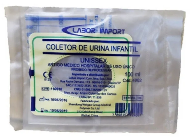 Coletor de Urina Infantil Estéril - Foto 1