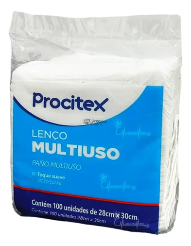 LENÇO MULTIUSO PROCITEX - 28X30CM - 100 UNID - Foto 1