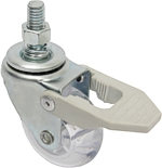 Rodizio Giratório Gel Parafuso c/ Freio - Foto 1