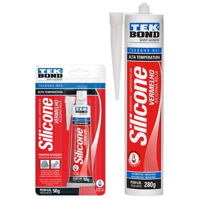 SILICONE ACÉTICO ALTA TEMPERATURA VERMELHO - Foto 1
