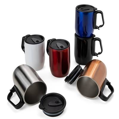 18624 Caneca Inox Parede Dupla 400 ml - Foto 1
