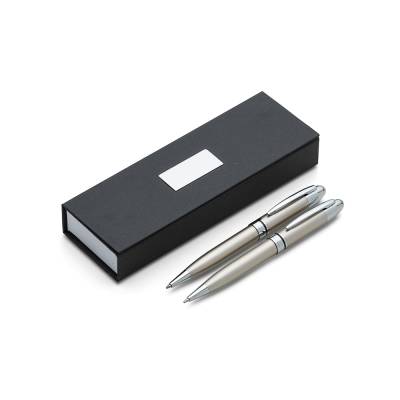 ER180PAR-BCO Conjunto Caneta e Lapiseira Metal - Foto 1