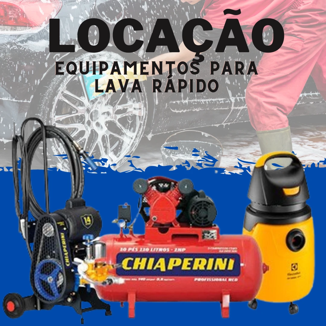Alugue os melhores equipamentos para o seu lava-jato!