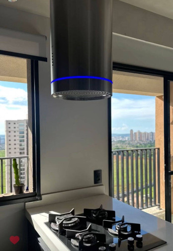 Coifa de Ilha Redonda em Aço Inox com Depurador - Foto 1