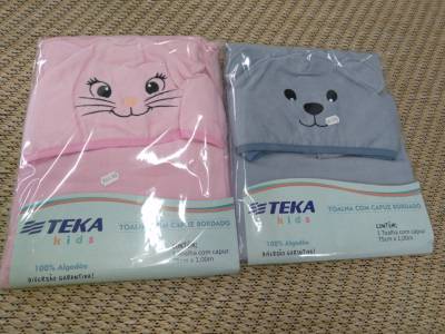 TOALHA INFANTIL C/ CAPUZ BORDADO - Foto 1
