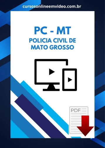 Cursos Online PC-MT: Apostilas PDF + Videoaulas para Polícia Civil do Mato Grosso - Foto 1