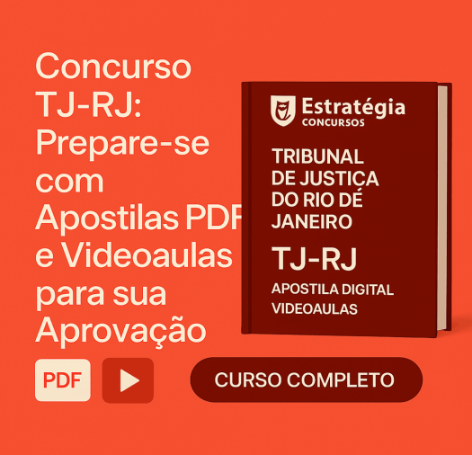 Concurso TJ-RJ 2025 ? Apostilas PDF e Videoaulas Técnico e Analista Judiciário - Foto 1