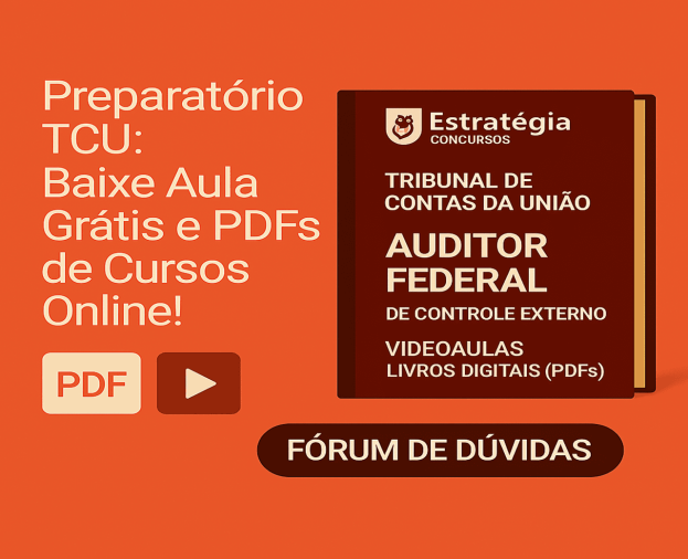 Preparatório TCU Auditor Federal: Baixe Aula Grátis e PDFs de Cursos Online! - Foto 1
