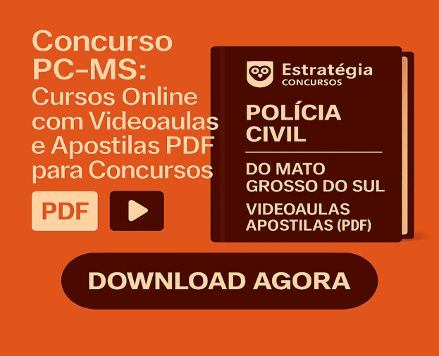 Concurso PC-MS: Cursos Online, Apostilas PDF e Videoaulas para Investigador - Foto 1