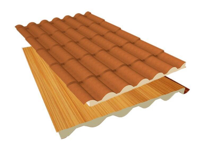 Isotelha Colonial Terracota Forro Amadeirado Claro - Foto 1