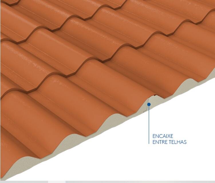 Isotelha Colonial Terracota Forro Amadeirado Claro - Foto 3