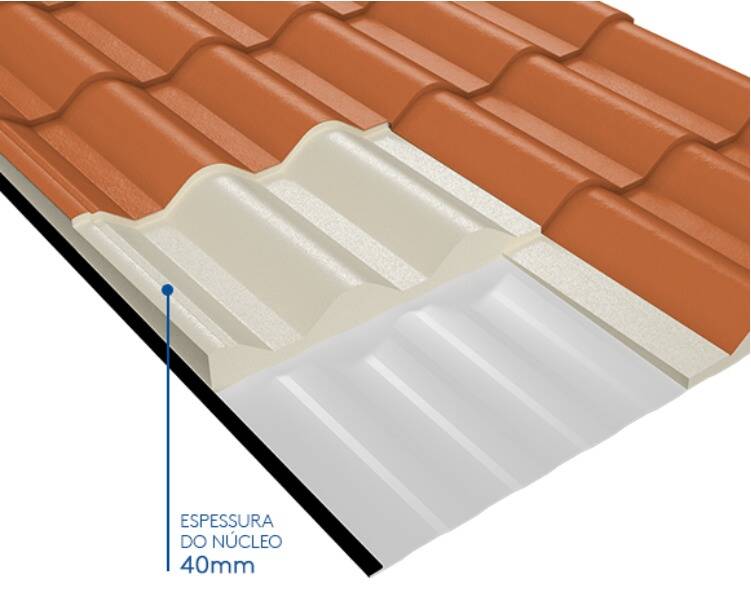 Isotelha Colonial Terracota Com Forro Branco - Foto 5