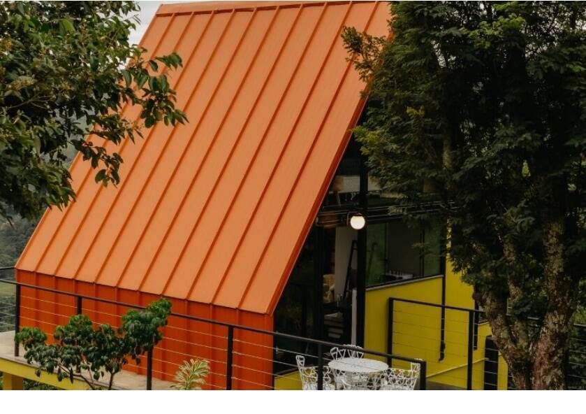 Telha Trapezoidal Forro Amadeirado Terracota