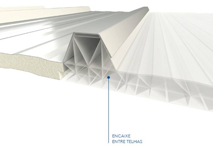 Isoluz Translúcida de Policarbonato 3 Trapezios - Foto 3