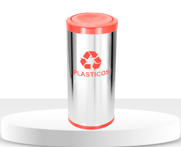 Lixeira Coleta Seletiva Vermelha 50L / COD-357 - Foto 1