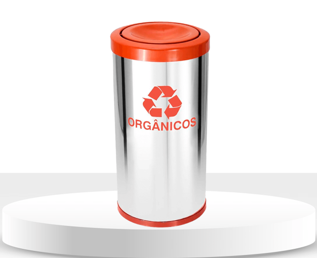 Lixeira Coleta Seletiva Marrom 50L / COD-373 - Foto 1