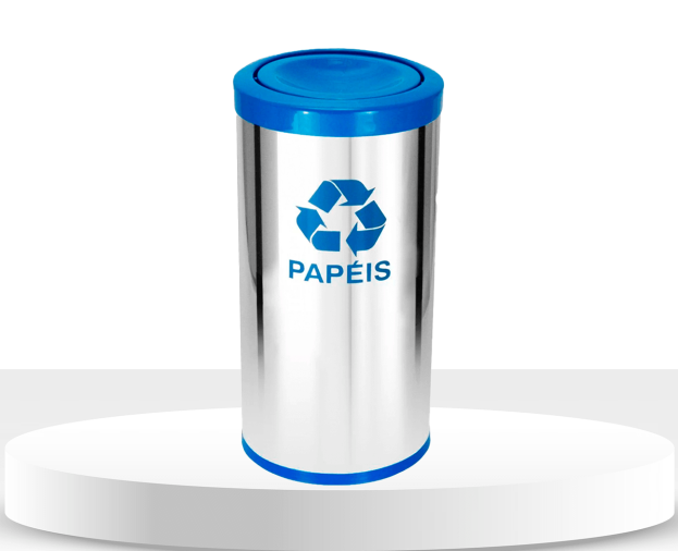 Lixeira Coleta Seletiva Azul 50L / COD-356 - Foto 1