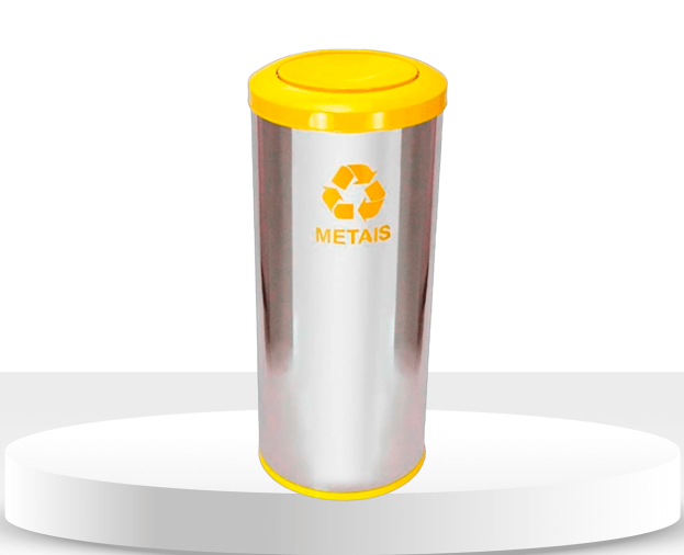 Lixeira Coleta Seletiva Amarela 50L / COD-358 - Foto 1