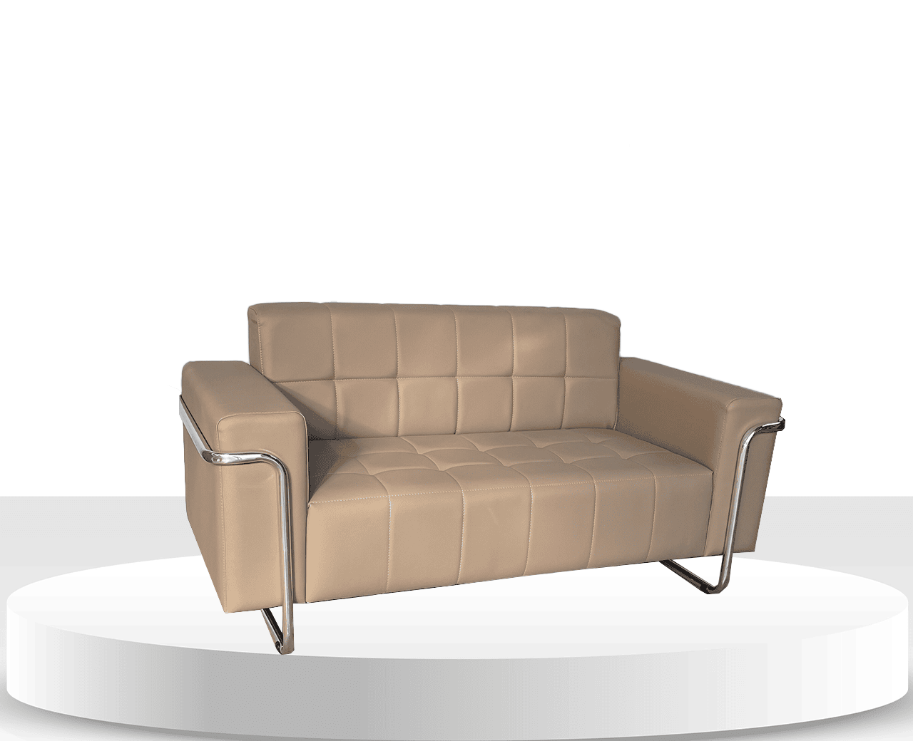 Sofá Monaco 2 lugares Bege/COD-956 - Foto 2