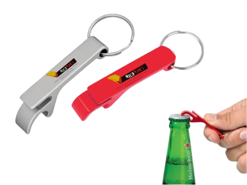 Abridor de lata e garrafa - Alumínio
