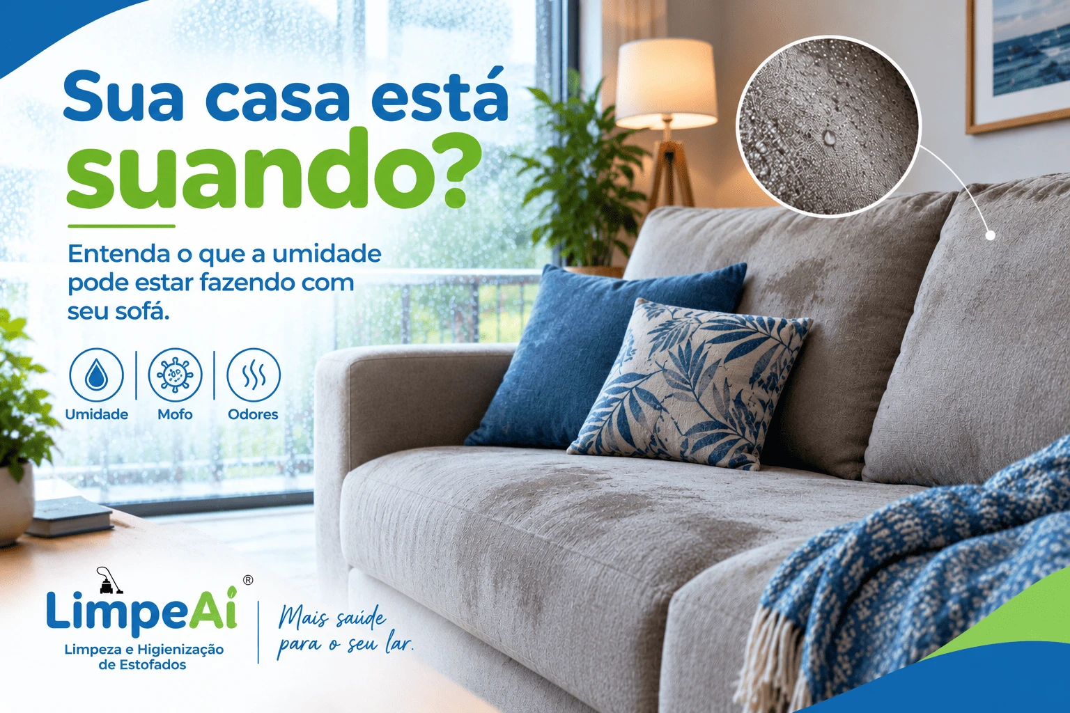 Chuva, umidade e estofados: quando a casa começa a 